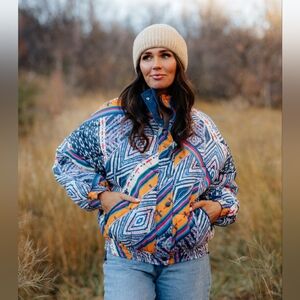 NWT Free People Powerhouse Puffer Jacket - Navy Combo